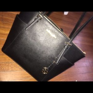 all black  large michael kors tote bag